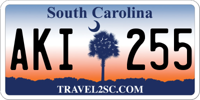 SC license plate AKI255