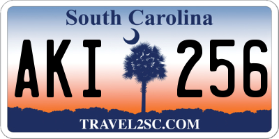 SC license plate AKI256