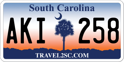 SC license plate AKI258