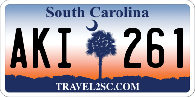 SC license plate AKI261