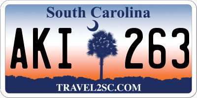 SC license plate AKI263