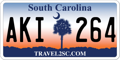 SC license plate AKI264