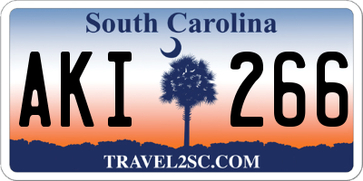SC license plate AKI266