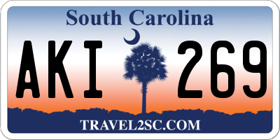 SC license plate AKI269
