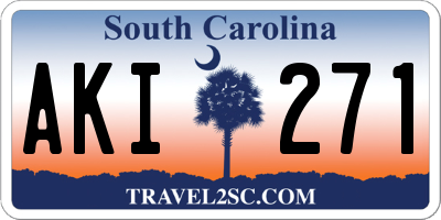 SC license plate AKI271