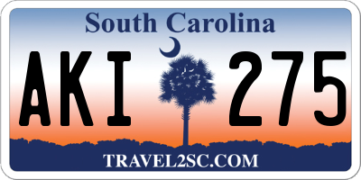SC license plate AKI275