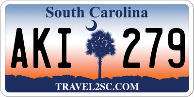 SC license plate AKI279