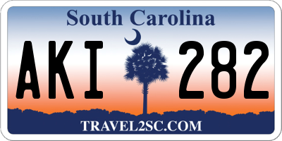 SC license plate AKI282