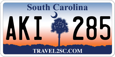 SC license plate AKI285