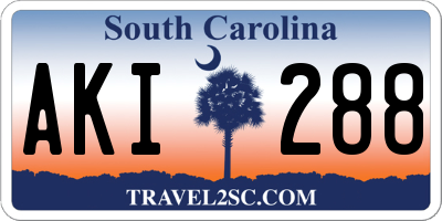 SC license plate AKI288