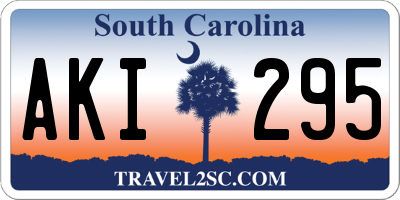 SC license plate AKI295