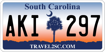 SC license plate AKI297