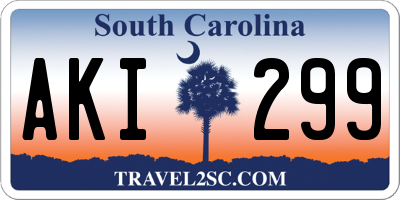SC license plate AKI299