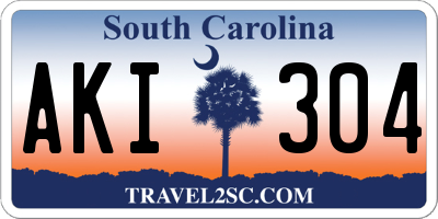 SC license plate AKI304