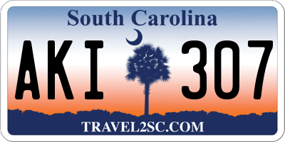 SC license plate AKI307