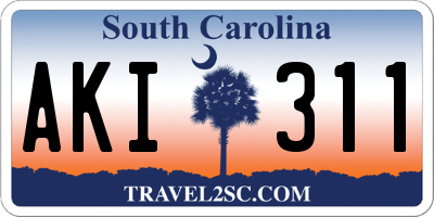 SC license plate AKI311