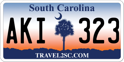 SC license plate AKI323