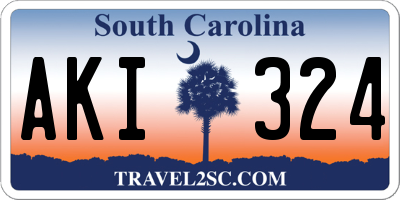 SC license plate AKI324
