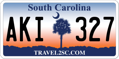 SC license plate AKI327