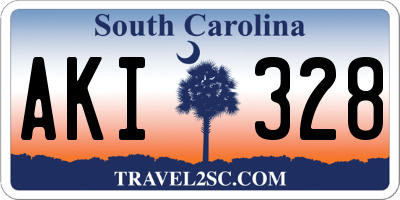 SC license plate AKI328