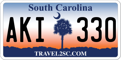 SC license plate AKI330
