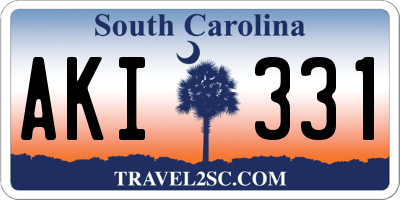 SC license plate AKI331