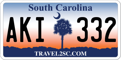 SC license plate AKI332