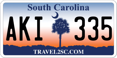 SC license plate AKI335