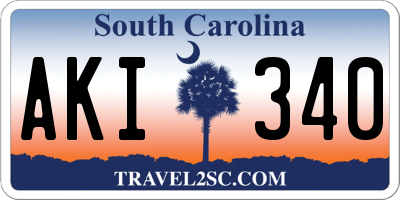 SC license plate AKI340