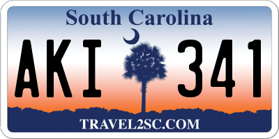 SC license plate AKI341