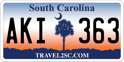 SC license plate AKI363