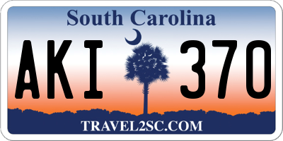 SC license plate AKI370