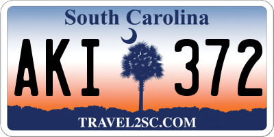 SC license plate AKI372
