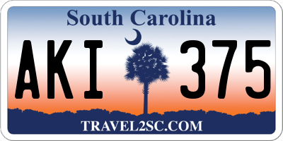 SC license plate AKI375