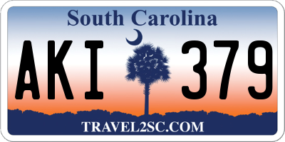 SC license plate AKI379