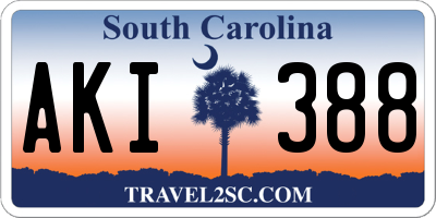 SC license plate AKI388