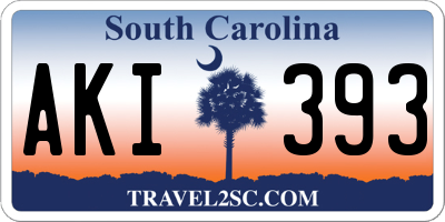 SC license plate AKI393