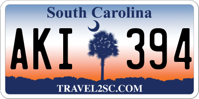 SC license plate AKI394