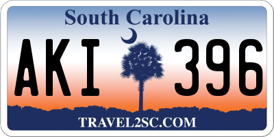 SC license plate AKI396