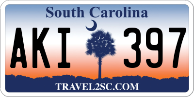 SC license plate AKI397
