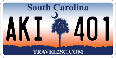 SC license plate AKI401