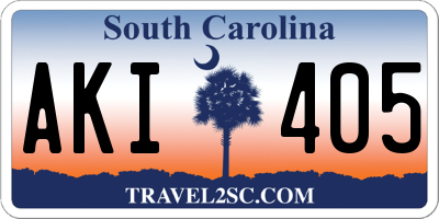 SC license plate AKI405