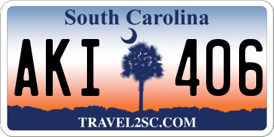 SC license plate AKI406