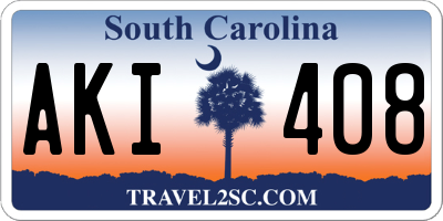 SC license plate AKI408