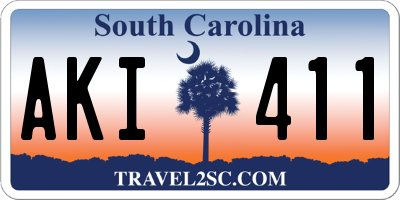 SC license plate AKI411