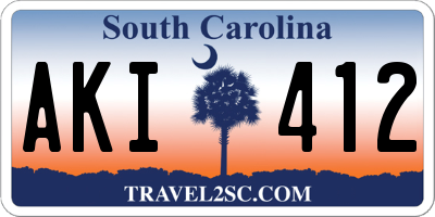 SC license plate AKI412