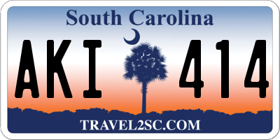 SC license plate AKI414