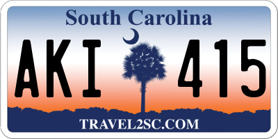 SC license plate AKI415