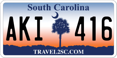 SC license plate AKI416