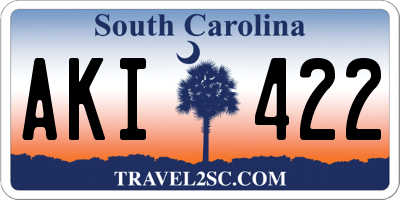 SC license plate AKI422